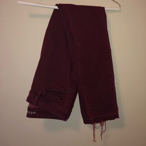 Maroon jeans